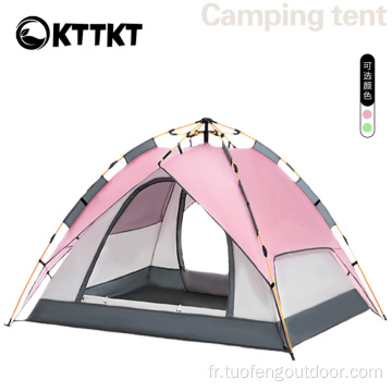 Tent automatique de camping en plein air rose et vert 4 kg